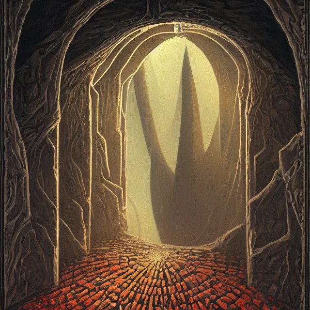 Prompt: a painting of the entrance to the void by johfra bosschart, dark fantasy art, high detail, trending on artstation