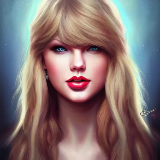 Image similar to portrait of taylor swift by charlie bowater