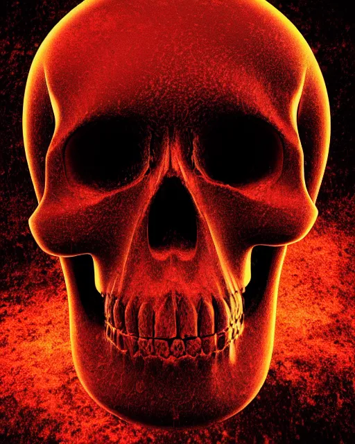 Image similar to a skull melting like wax, 4 k, black background