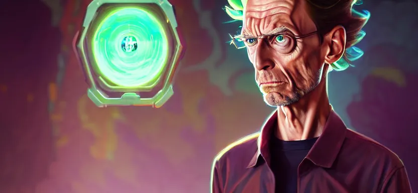 Image similar to ultra realistic illustration, handsome rick, handsome morty. going into green portal, intricate, highly detailed, digital painting, artstation, concept art, smooth, sharp focus, illustration, art by artgerm and greg rutkowski and alphonse mucha and wlop