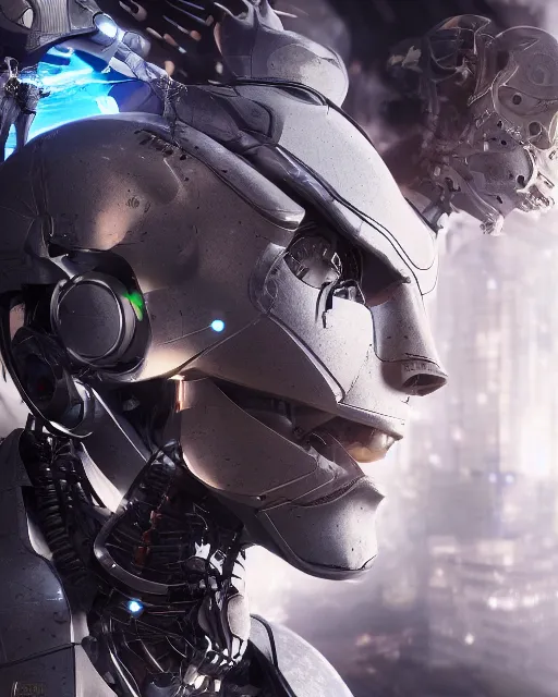 Image similar to cyborg cybersuits goddesses, microchip, artificial intelligence, bio-mechanical bio-luminescence, neurons, nerve cells, octane render, cinematic, rim light, hyper realism, high detail, masterpiece, high fashion