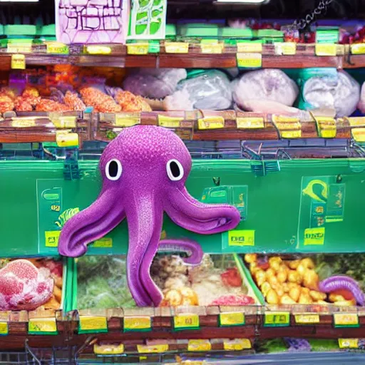 Image similar to octopus in supermarket