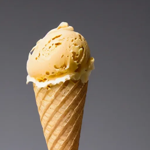 Prompt: a high clarity amber ice cream cone, elegant and ornate,