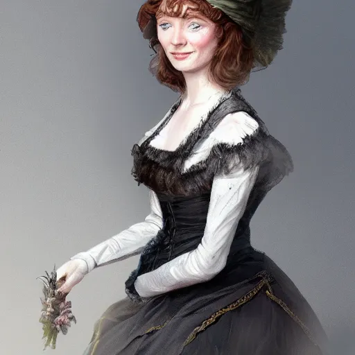 Image similar to eleanor tomlinson posing in victorian garb, highly detailed, digital painting, artstation, concept art, smooth, sharp focus, illustration