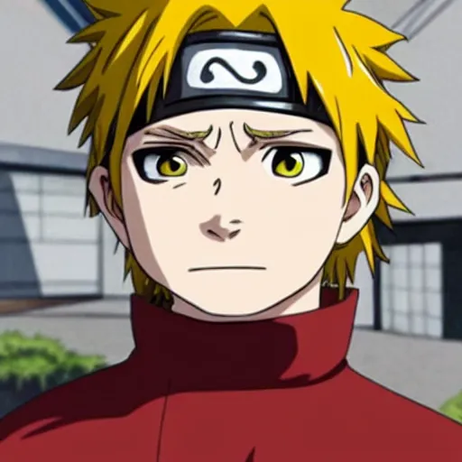 Image similar to modern anime art martin freeman as naruto!! in naruto