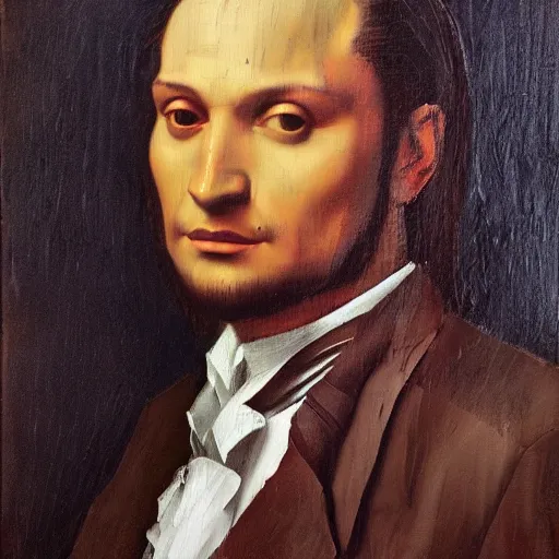 Image similar to a man posed in a suit, dmitry spiros, leonardo da vinci, jacques - louis david, johannes vermeer, 8 k, wide angle, trending on artstation,