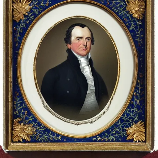 Prompt: Official Portrait of the United States President, 1818, he is a white male from Vermont
