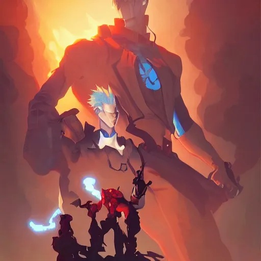 Image similar to hero world trigun, behance hd by jesper ejsing, by rhads, makoto shinkai and lois van baarle, ilya kuvshinov, rossdraws global illumination