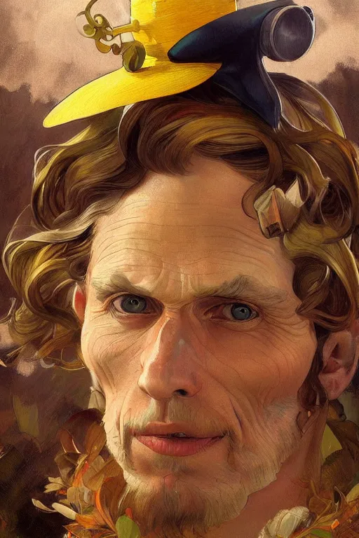 Image similar to ultra realistic illustration, vincent van goh wearing a birthday hat, elegant, highly detailed, digital painting, concept art, smooth, sharp focus, illustration, art by artgerm and greg rutkowski and alphonse mucha