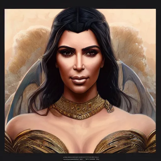 Prompt: Kim Kardashian , D&D, fantasy, intricate, cinematic lighting, highly detailed, digital painting, artstation, concept art, smooth, sharp focus, illustration, art by Artgerm and Greg Rutkowski and Alphonse Mucha