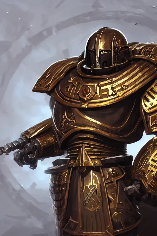 Image similar to armor portrait heros warhammer 4 0 k horus heresy fanart - the primarchs emperor by johannes helgeson animated with vfx concept artist & illustrator global illumination ray tracing hdr fanart arstation zbrush central hardmesh 8 k octane renderer