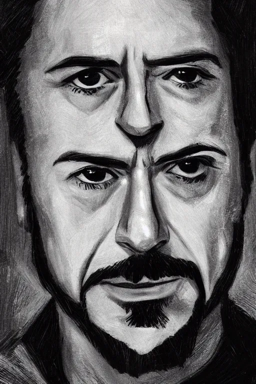 Image similar to tony stark, portrait