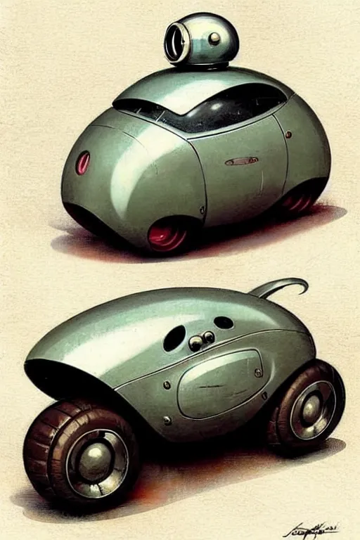 Prompt: ( ( ( ( ( 1 9 5 0 s retro future android robot fat robot mouse car. muted colors., ) ) ) ) ) by jean - baptiste monge,!!!!!!!!!!!!!!!!!!!!!!!!!