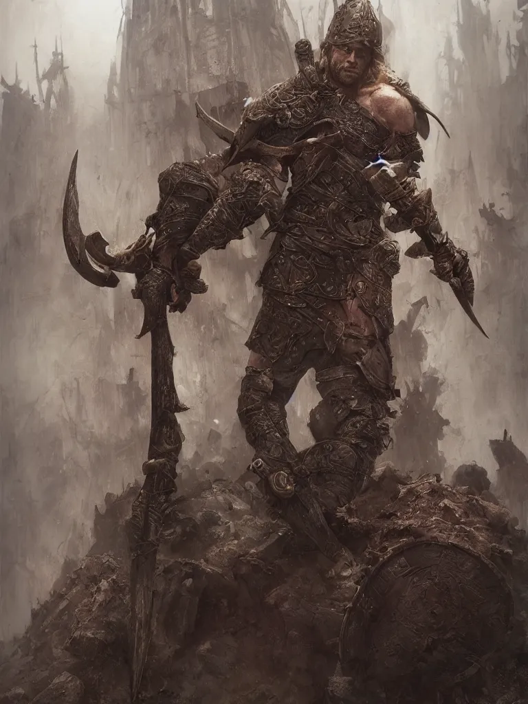 Image similar to viking warrior, as inquisitor medieval, dark, intricate, highly detailed, smooth, artstation, digital illustration by Ruan Jia and Mandy Jurgens and Artgerm and Wayne Barlowe and Greg Rutkowski and Zdislav Beksinski hyper realistic, dystopian, solarpunk, realism, magical imagery, best algorithm, digital cinema camera, cooke lens feel, wide angle, 3D modelling, digital art, art by Zbrush