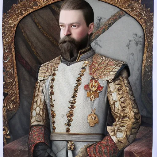 Image similar to Photo of Russian Tsar Nicholas 2 with dragon from game of thrones, photorealism,