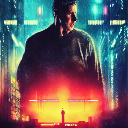 Prompt: wlop in blade runner 2047