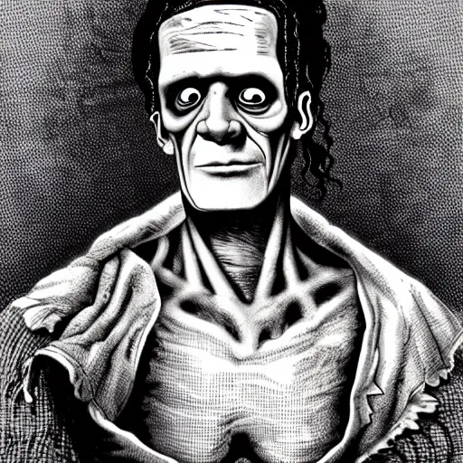 Image similar to Frankenstein's monster