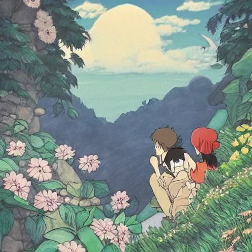 Image similar to art by studio ghibli