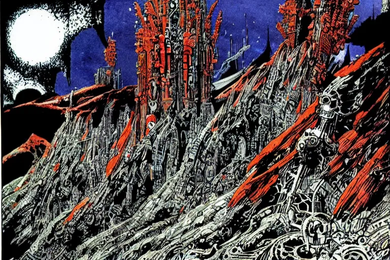 Image similar to landscape by Philippe Druillet