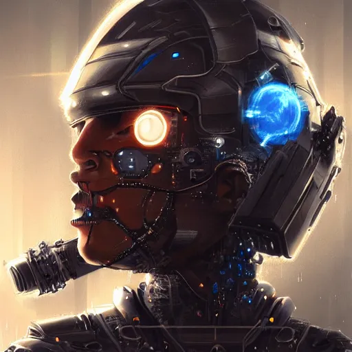 Prompt: Artificial Intelligence Singularity in the style of epic fantasy digital art and futuristic cyberpunk digital art