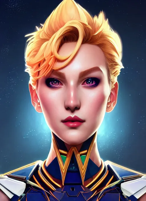 Image similar to symmetry!! portrait of sailor uranus! alien in the style of horizon zero dawn, machine face, intricate, elegant, highly detailed, digital painting, artstation, concept art, smooth, sharp focus, illustration, art by artgerm and greg rutkowski and alphonse mucha, 8 k