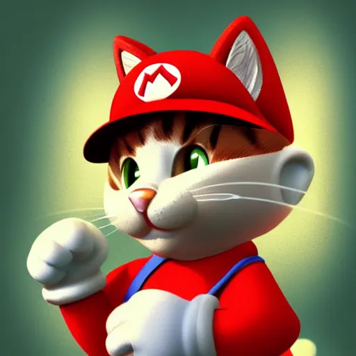 Prompt: Cat as Super Mario, highly detailed, digital painting, artstation, concept art, smooth, sharp focus, illustration