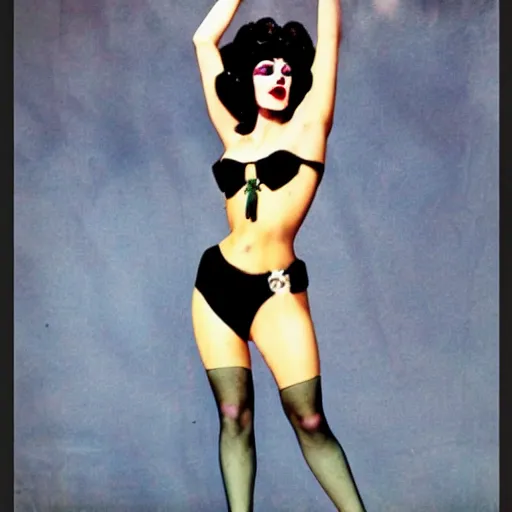 Image similar to Dr. Frank N. Furter as a vintage pin up girl