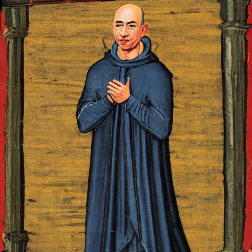 Prompt: Jeff bezos in a medieval painting