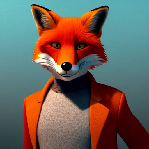 Prompt: [ [ [ red fox, in the style of pixar, character art, movie still