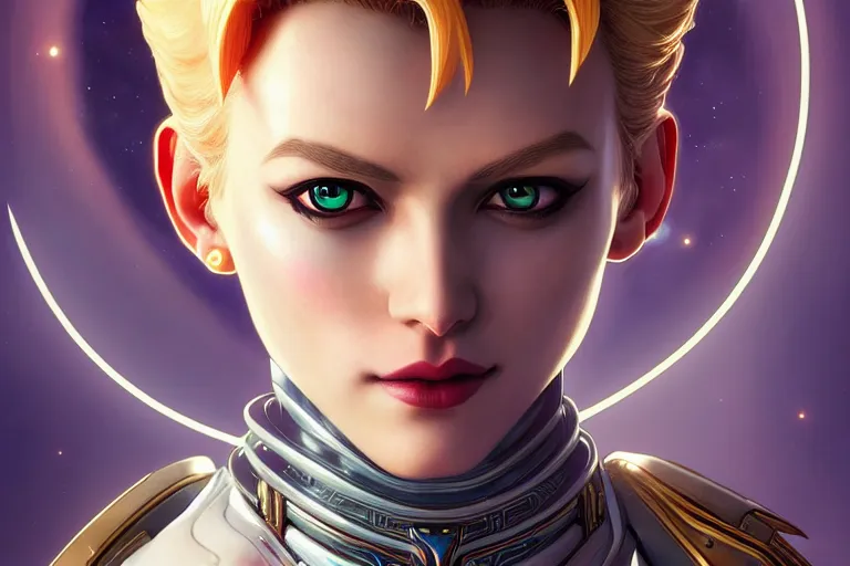 Image similar to symmetry!! portrait of sailor uranus! alien in the style of horizon zero dawn, machine face, intricate, elegant, highly detailed, digital painting, artstation, concept art, smooth, sharp focus, illustration, art by artgerm and ross tran and greg rutkowski and alphonse mucha, 8 k