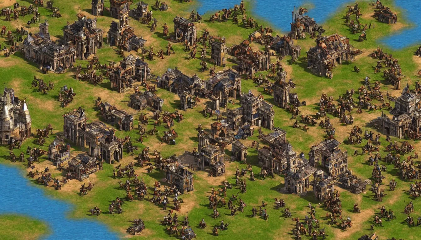 Prompt: Age Of Empires II set in the modern day