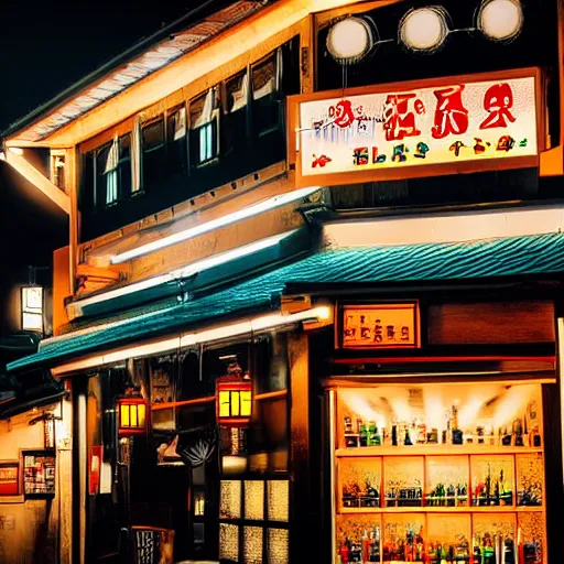 Image similar to beautiful night telephoto of bar streets of Japan photo, dslr, nikon lens, night time photography