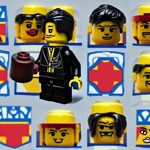 Image similar to Zelenskiy as a LEGO minifigure