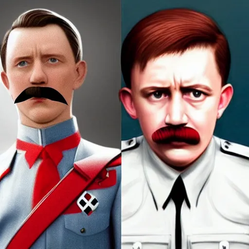 Image similar to tom holland as adolf hitler with short mustache