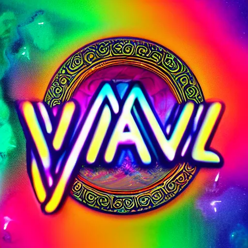 Image similar to a and w vaporwave logo, colorful, digital art, cosmic, 3 d high definition, trending on art station, photorealistic, high resolution, 8 k, octane, hyper detailed, insane details, intricate, elite, ornate, elegant trend, highly detailed and intricate, sharp focus, photography, unreal engine