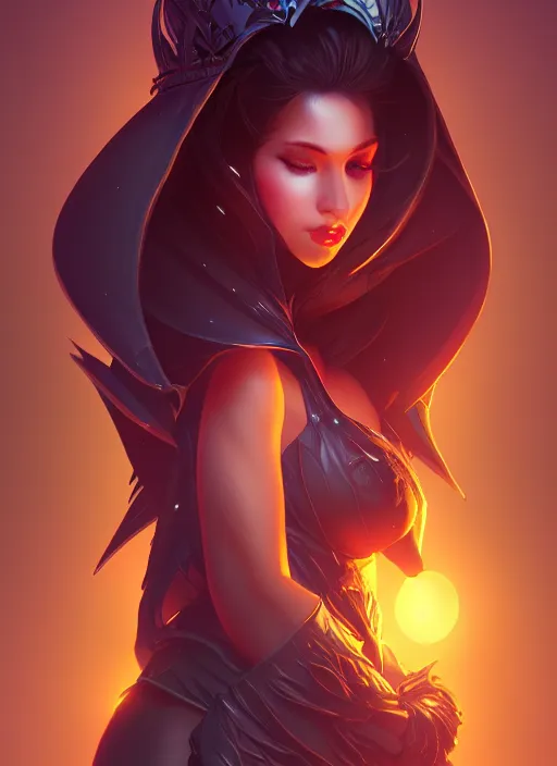 Prompt: queen of the night wide angle view, highly detailed, artgerm style, artstation, soft light, sharp focus, illustration, character design, concept art