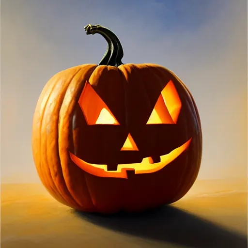 Image similar to epic masterpiece of cinematographic hyperrealism where a man dressed as a halloween pumpkin appears, the background of the image is white. realistic shaded lighting poster by craig mallismo, artgerm, jeremy lipkin and michael garmash, unreal engine, radiant light, detailed and intricate environment, digital art, art station trends