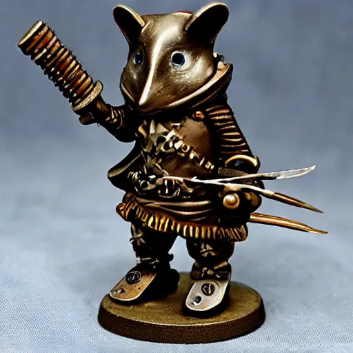 Image similar to steampunk rat warrior