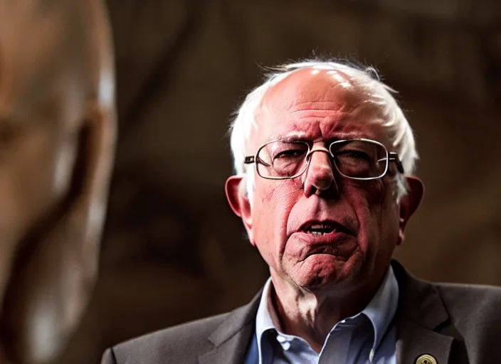 Image similar to film still of bernie sanders as leonidas in 3 0 0 movie, 8 k