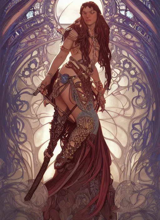 Prompt: Sanna Marin as a beautiful warrior woman, fantasy, intricate, elegant, highly detailed, centered, digital painting, artstation, concept art, smooth, sharp focus, illustration, art by artgerm and donato giancola and alphonse mucha