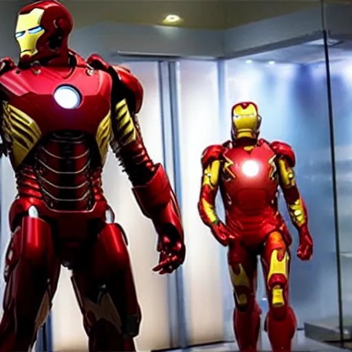 Prompt: still of [ [ salman khan ] ] in iron man suit in iron man movie
