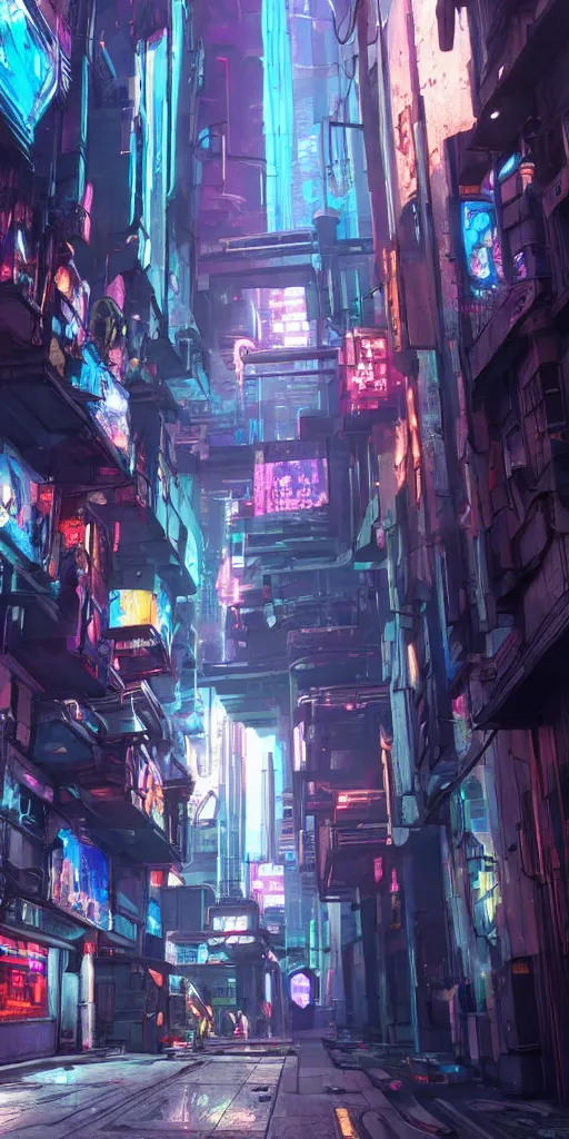 Prompt: cyberpunk alley drawn by jack kirby, syd mid, 8 k, raytracing, unreal engine 5,
