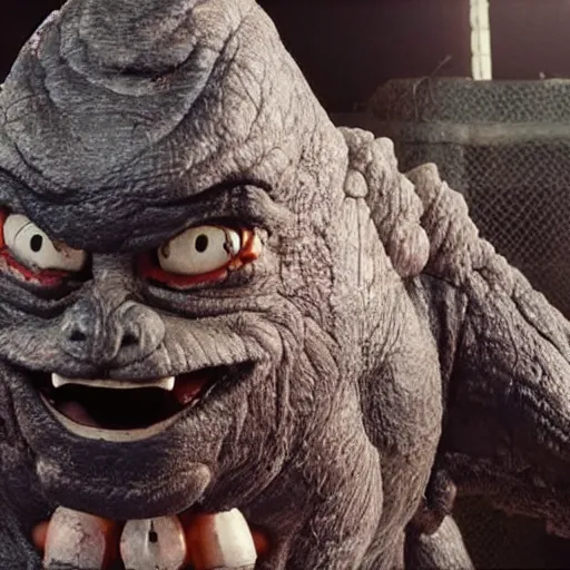 Image similar to toei productions kaiju danny devito as a giant monster. devitozilla