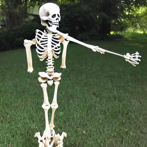 Prompt: Skeleton bong.