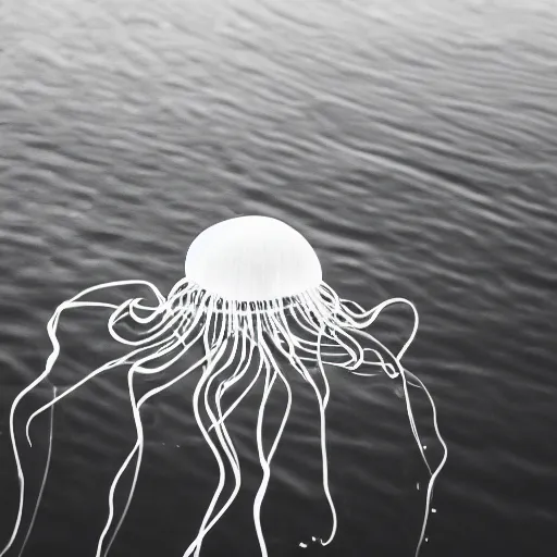 Image similar to monochrome alien jellyfish, water
