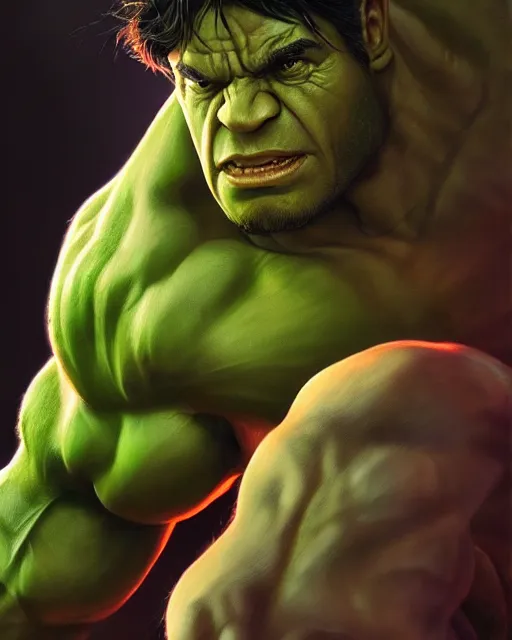 incredible hulk, portrait, fantasy art, in the style | Stable Diffusion