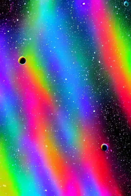 Prompt: technicolor ice cream cones!!!!!!!!!!!!!! in a nebula, surreal, highly detailed, digital art, infinity