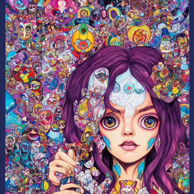 Image similar to DMT City by jeremiah ketner, Martine Johanna and Takashi Murakami, and Sandra Chevrier, digital art