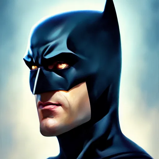 Prompt: batman portrait, dramatic light, lake background, 2 0 0 mm focal length, painted by stanley lau, painted by greg rutkowski, painted by stanley artgerm, digital art, trending on artstation