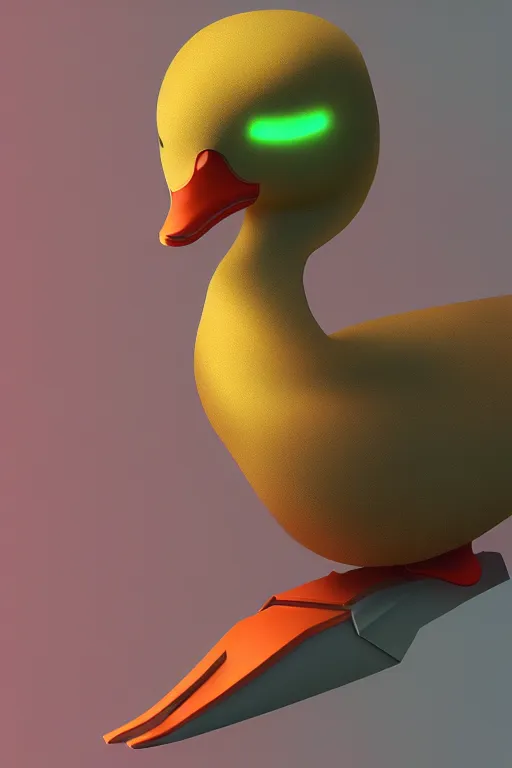 Image similar to cyborg duck concept, detailed, sharp focus, pastel, intricate, realistic, smooth, volumetric lighting, digital painting, by miyazaki